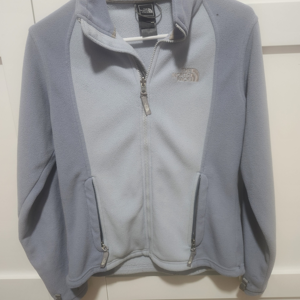 The North Face Light and Dark Gray Fleece Jacket